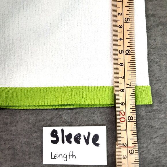 Vintage Nicole Studio Blouse Size 10 Viscose-Nylon Short Sleeve Pullover V-Neck - Picture 5 of 8